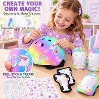 Unicorn Catcher Kids Helmet and Knee Pads Set - Rainbow / Small: 3-8 year - image 3