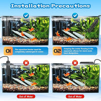 Aquarium Heater, 100W/200W/300W/500W Adjustable Fish Tank Heater with Intelligent Digital LED Controller, Overheating and Out of Water Protection for Freshwater and Saltwater Tanks