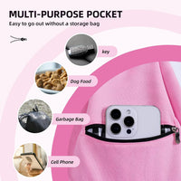 Adjustable Dog Sling Carrier with Pocket - Pink - image 2