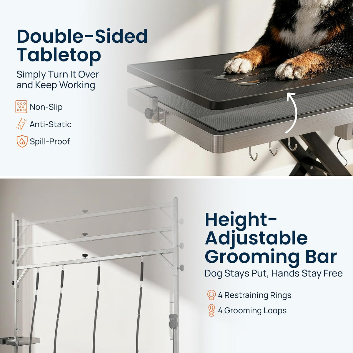 Professional Electric Dog Grooming Table, Heavy Duty - BLACK / 49" - image 3