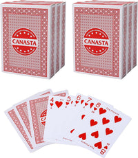 GSE canasta cards, 6-deck blue set with printed point values