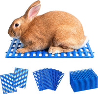 Premium Plastic Rabbit Cage Mats, 15x10 Mat - 12 Pack / Blue