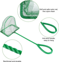 Mogoko 2 Pack Aquarium Net Fish Net Small Net Multi-Size Fine Mesh - 1. Green / 4 Inch - image 4