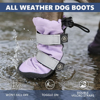 Spark Paws Dog Winter Boots, Waterproof Snow Booties - Lilac / Size 3: 2"x2.5"(W*L) (Pack of 4) - image 2