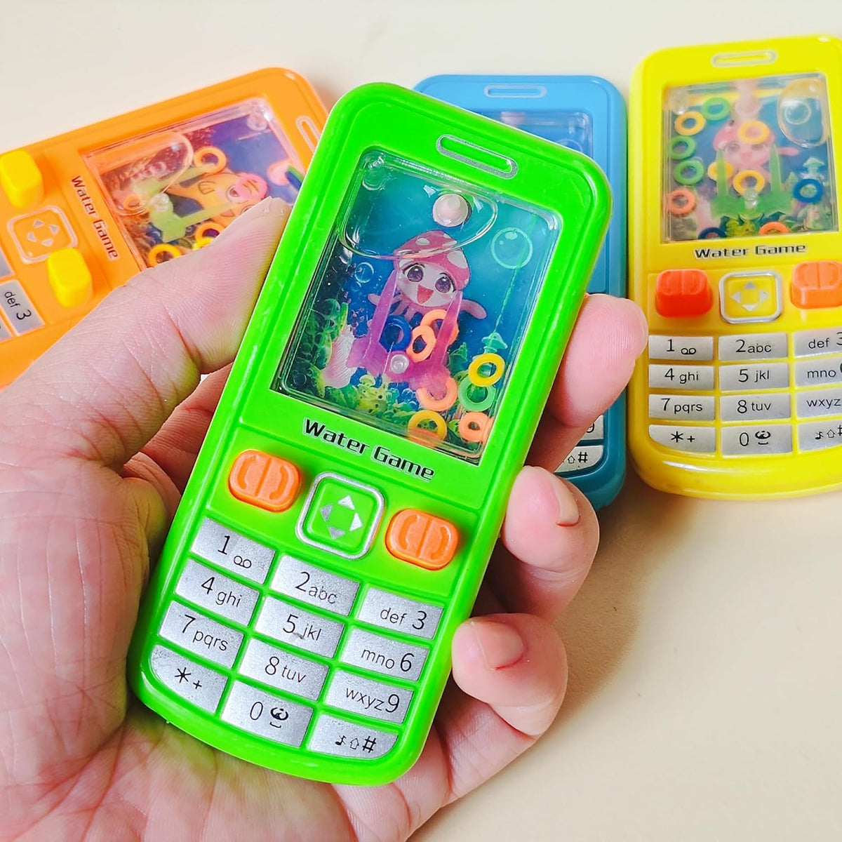 Desyeryamimi 12 pack 90s cell phone style water ring toss handheld games - view 10