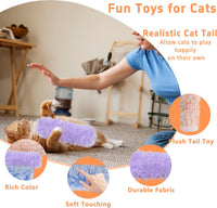 3 Pack Catnip Toys, Soft and Durable Cat Pillows Toys - Purple+Blue+Pink - image 3