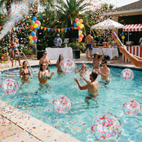 Yinder 24 Pcs Clear Beach Balls Inflatable Bubble Ball Decorations - Cute / Colorful - image 4