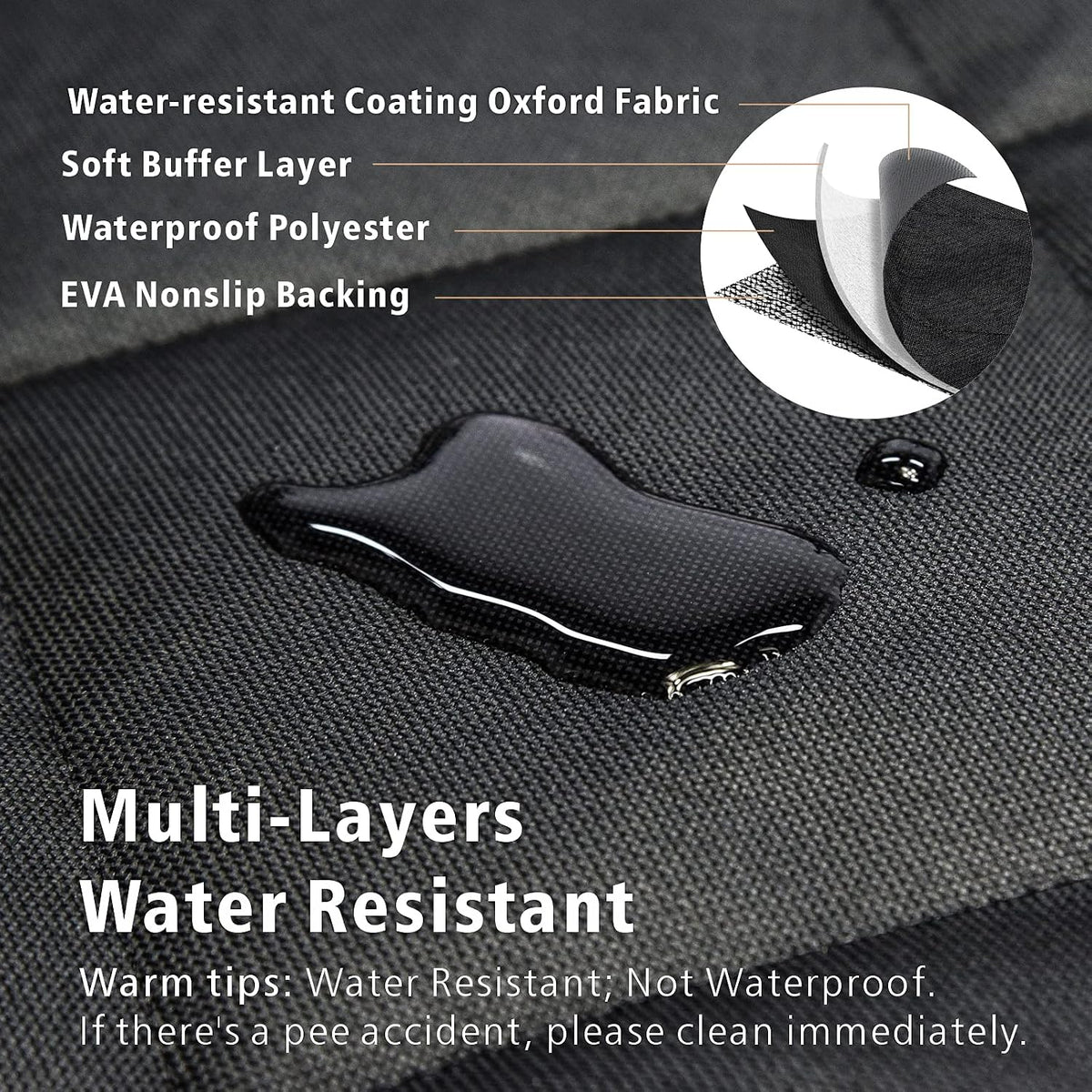 SUV Cargo Liner for Dogs - Trunk Cover for SUV with Bumper Flap Protector – Essentials for Dogs - Black / Extra Large: 55'' x 106" - image 4