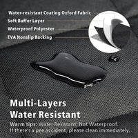 F-color SUV Cargo Liner for Dogs, Upgraded Extra Large Water Resistant Pet Cargo Cover Dog Seat Cover Mat for SUVs with Bumper Flap Protector, Non-Slip, Wear-Proof, Universal Fit, Black