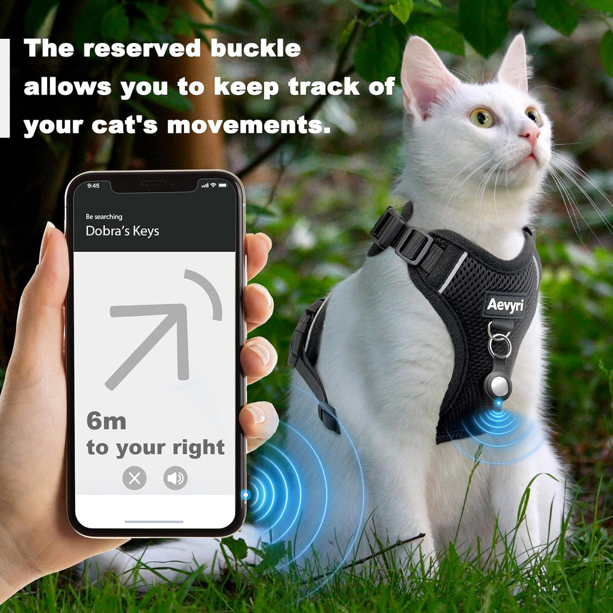 Cat Harness, Cat Harness and Leash for Walking - Black / L(13-18lb) - image 4