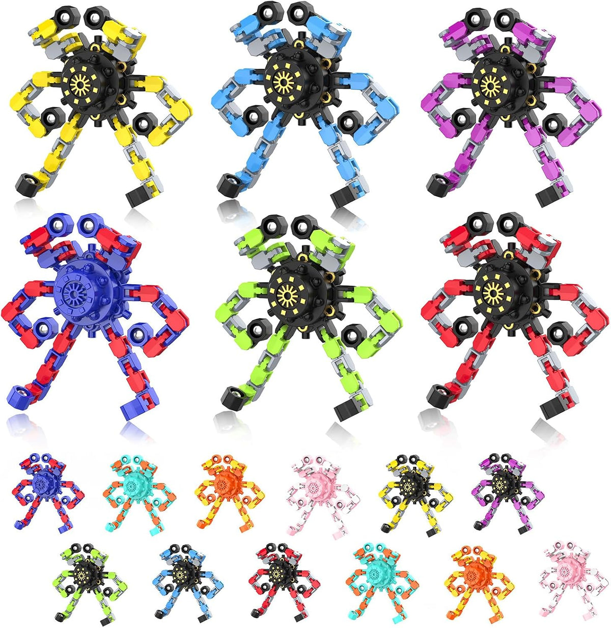 Transformable Fidget Spinners - 18pc