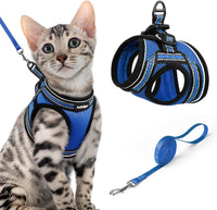 rabbitgoo Cat Harness and Leash Set, Step-in Soft Vest - XL / Blue