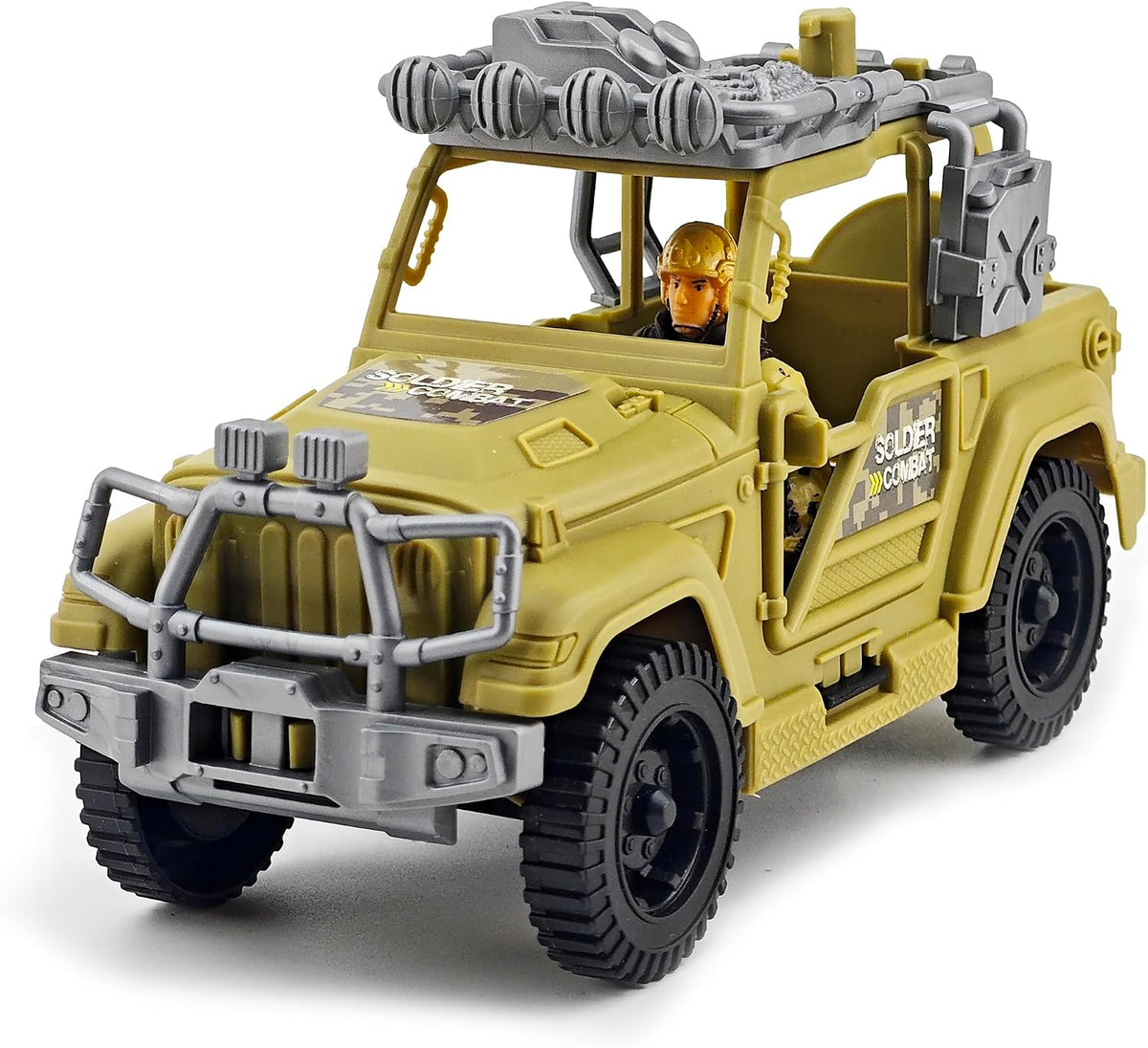 Kaim army toy set with helicopter, tank, off-road vehicle and 4 soldier figures - view 4