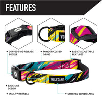 Wolfgang Heavy Duty Martingale Dog Collar with Quick Release Nylon - FuzzyTails Print / Small (5/8 Inch x 10-12 Inch) - image 3