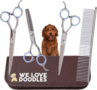 Dog Grooming Scissors Kit, Curved - Long