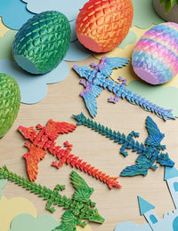 3D Printed Dragon Eggs, Mystery Fidget Egg Set for Kids & Adults - Style B-wings - image 2