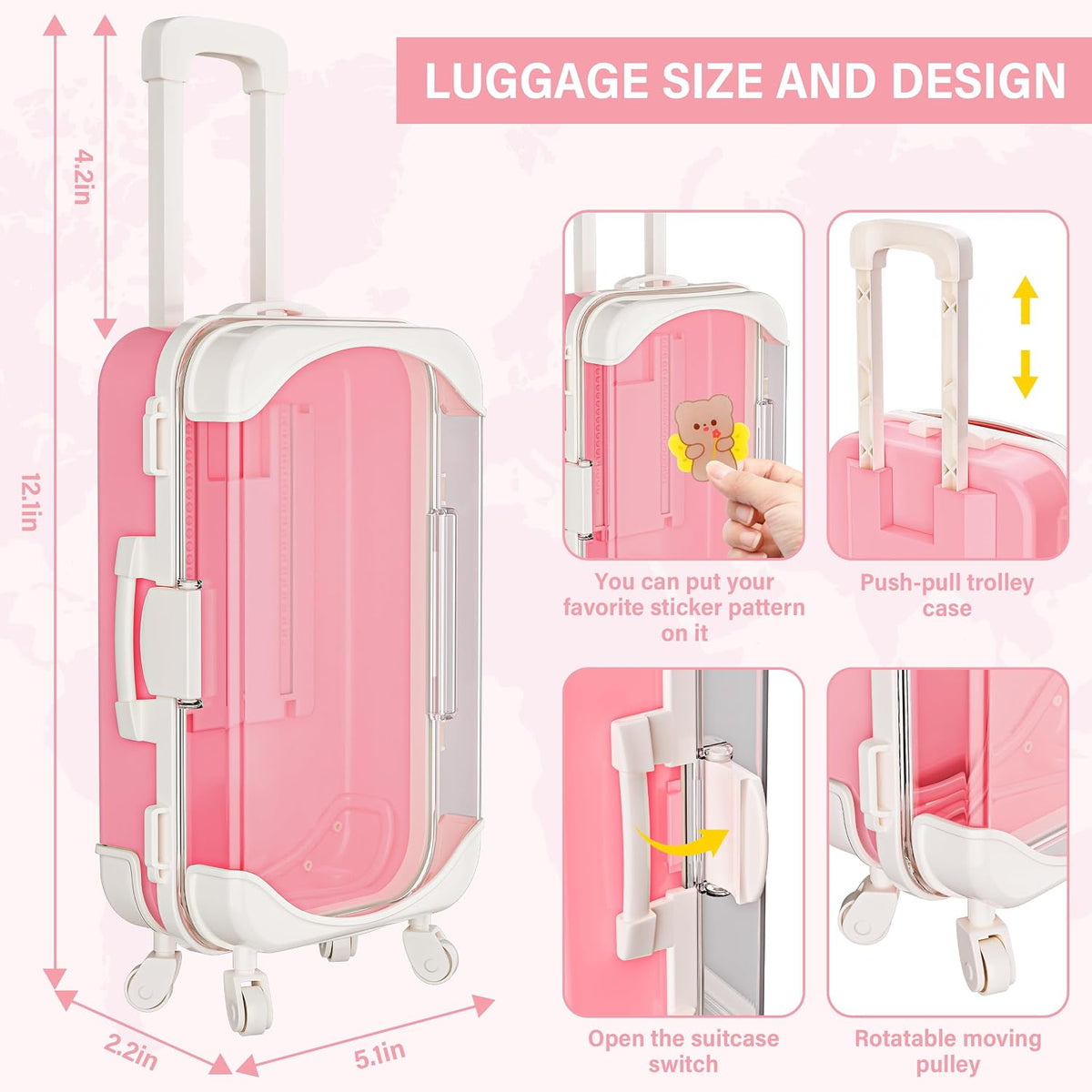 ZJYY 28 Pcs Doll Suitcase Travel Sets - image 3