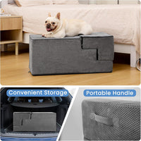 Dog Stairs for Small Dogs & Cats - Grey / 5-Step 22.6" H - image 2