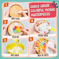 Glittery Garden Mosaic Craft Kit to Decorate Coaster with Glass Tiles – Fun for Kids & Family - Mosaic Craft Kit - image 4