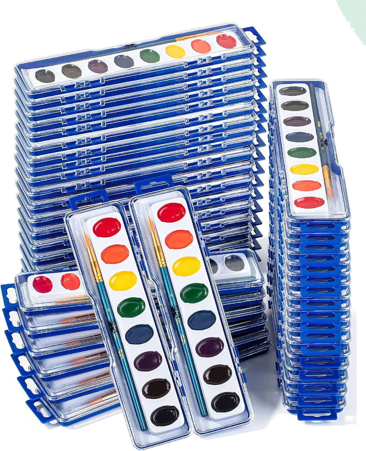 Mr. Pen, Washable Watercolors, 8 Colors with Paint Brush - 60 Pack