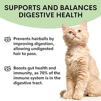 Probiotic for Cats & Kittens - Cat Probiotic Powder for Hairball Prevention, Digestive Support, Immune Health, Prebiotics, and Diarrhea Relief - Suitable for Indoor Cats & Kittens - 60 Scoops