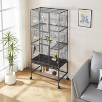 Panana 69inch Height Large Bird Cages Parrot Cage Wide Flight Metal - image 3