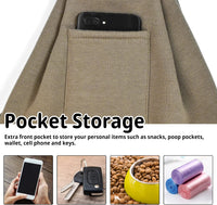 Dog and Cat Sling Carrier, Hands Free Reversible Pet Papoose Bag - Khaki - image 3