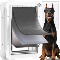 3-Flap Never Rust Extra Large Dog Door for Doors with Sliding Lock - X-Large / For Door