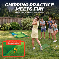 TOY Life chipping golf game mat with sticky balls, scoring zones, sand traps and water hazards - view 11