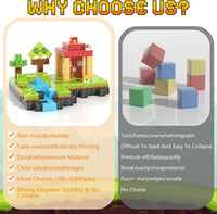 200PCS Magnetic Building Blocks Set - Forest 100PCS 0.98 in Size - image 4