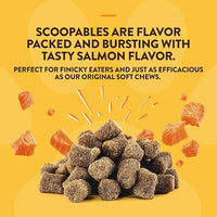 NaturVet Scoopables Quiet Moments Cat Calming Aid - Promotes Calm with Stressful Events Storms, Fireworks, Travel, Separation Anxiety - Cat Health Supplement w/Melatonin - Salmon Flavored | 5.5oz Bag