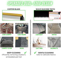 2025 Dual-Edge Carpet Rake for Pet Hair Removal & Fluffing Matted Carpet – 61" Adjustable Handle, Deep Clean Dog & Cat Hair Remover, Reusable Scraper for Rugs, Low Pile Carpet, Couch & Stairs