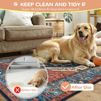 Lahome Botanical Washable Reusable Pee Pads for Dogs, 36x48 - Red / 2FT x 2FT (Pack of 2) - image 3