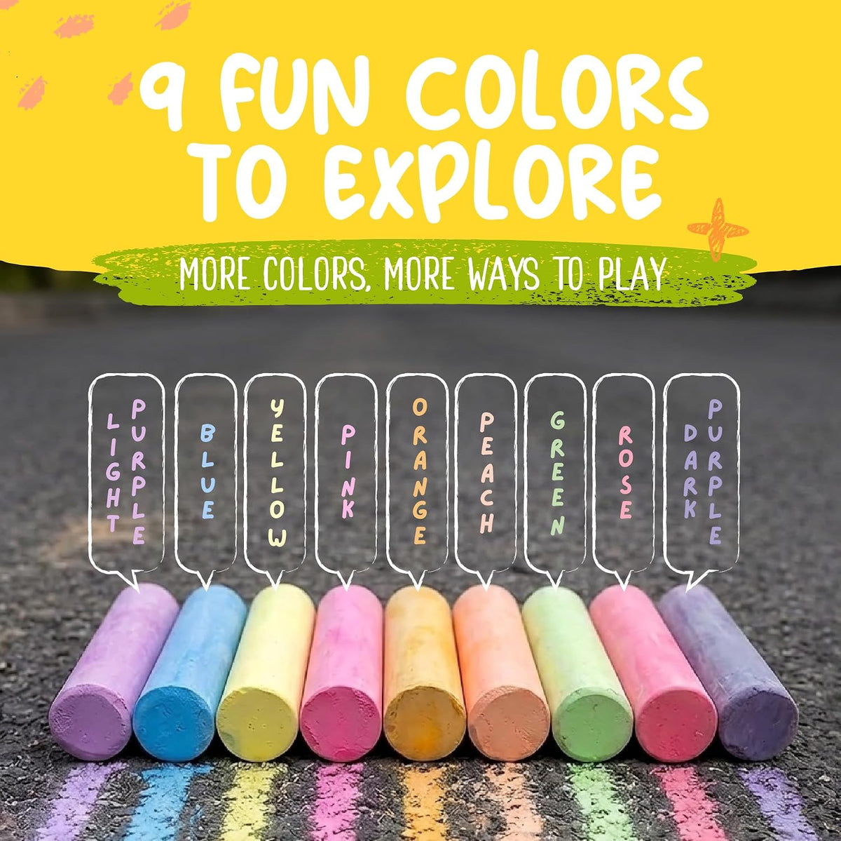 Kid Made Modern Non Toxic Sidewalk Chalk Bucket - 24 - image 4