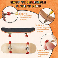 Jexine fingerboard kit with 6 sets of colorful trucks, wheels, screws and screwdrivers - view 6