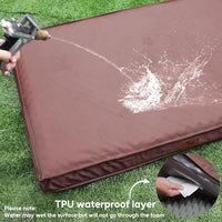 Outdoor Dog Bed for Small Dogs, Waterproof Dog Crate Bed for Small Dogs, Orthopedic Egg Crate Foam Puppy Beds with Washable and Removable Oxford Cover, Pink