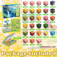 SSAWER 48 piece magnetic blocks travel set with colorful building cubes - view 17