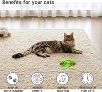 Slow Feeder Cat Bowl, Easy to Clean Silicone Bowl - Orange and Cyan - image 4