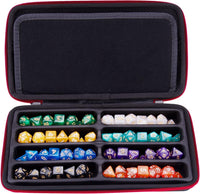 SIQUK Dice Case Dices Storage Case Dice Organizer Holder with Handle – Fun for Kids & Family - Red - image 3