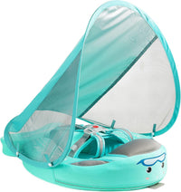 Mambobaby Float with Canopy, UPF 50+ Baby Swim Float – Fun for Kids & Family - Special Green