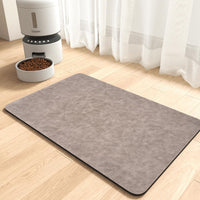 MontVoo-Absorbent Pet Feeding Mat-No Stains Pet Mat for Food - BROWN / 12"x19"