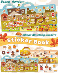Walenced Reusable Sticker Book, Stickers for Kids - Thanksgiving - image 3