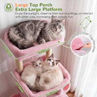 Globlazer Z78 Heavy Duty Cat Tree for 20lbs Large Adult Cats - Pink / 78 inch - image 2