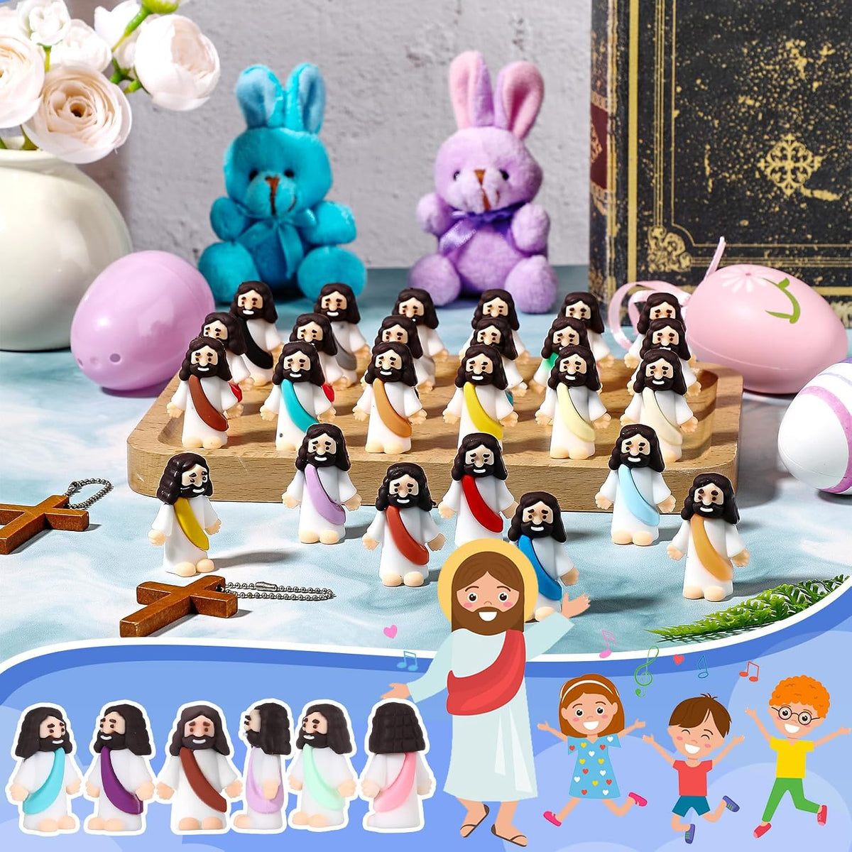 Sumind 50 Pcs Little Jesus Figures Original Design - Comprehensive Colors - image 3
