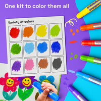 ARTISTRO 100% Washable Tempera Paint Sticks for Kids - 12 Colors - image 2