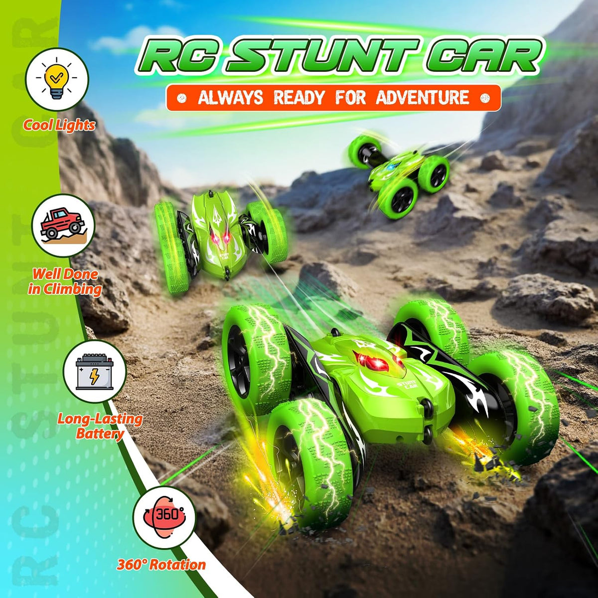 Excitobo Remote Control Car - Green - image 2