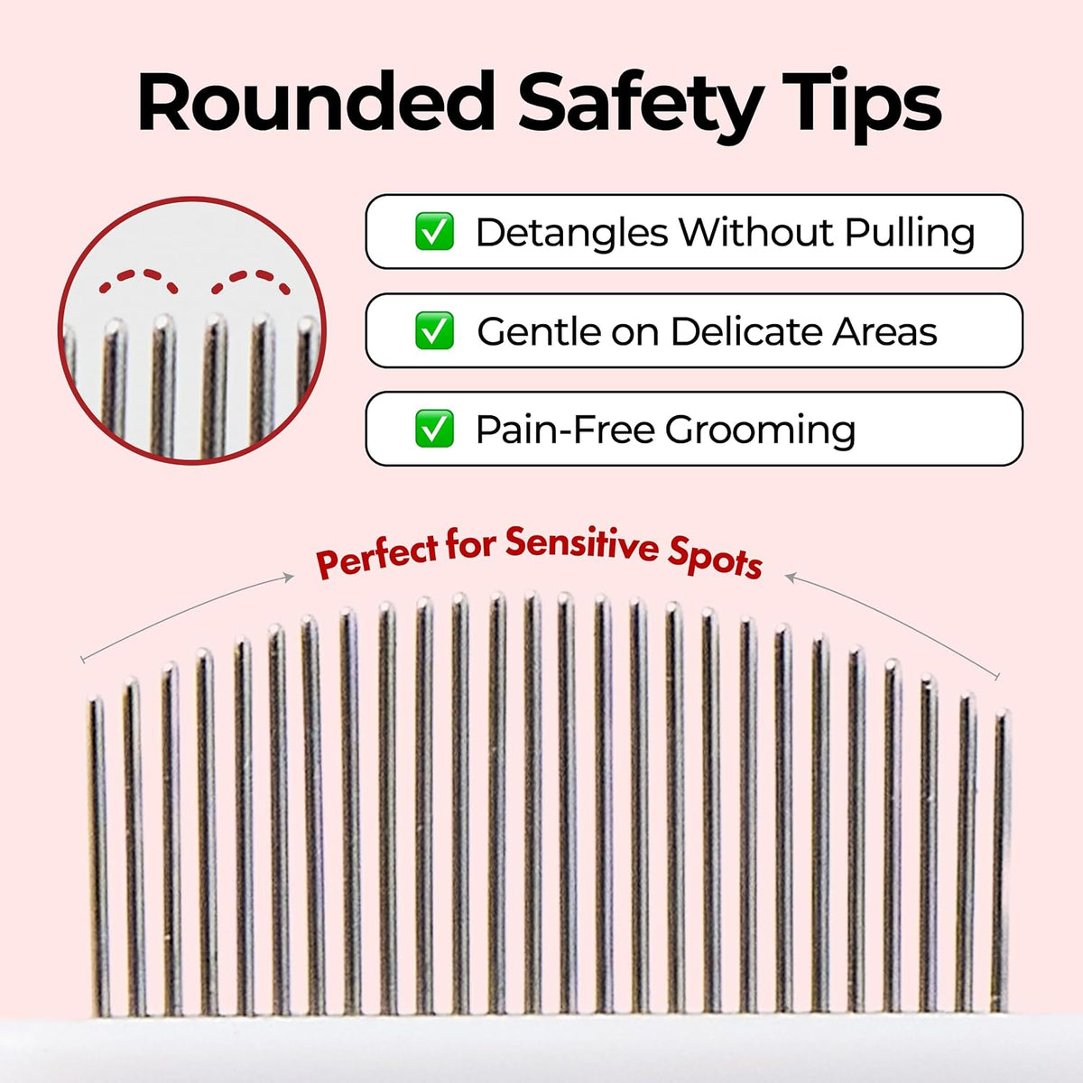 Facial Grooming Comb – Essentials for Dogs - 1 Count (Pack of 1) - image 2