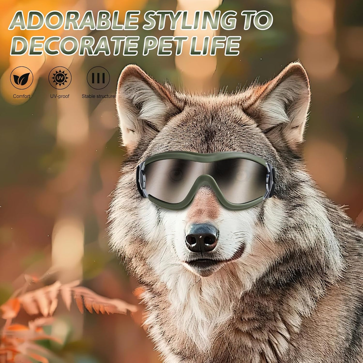 Dog Sunglasses Dog Goggles - Green - Pack of 1 - image 4