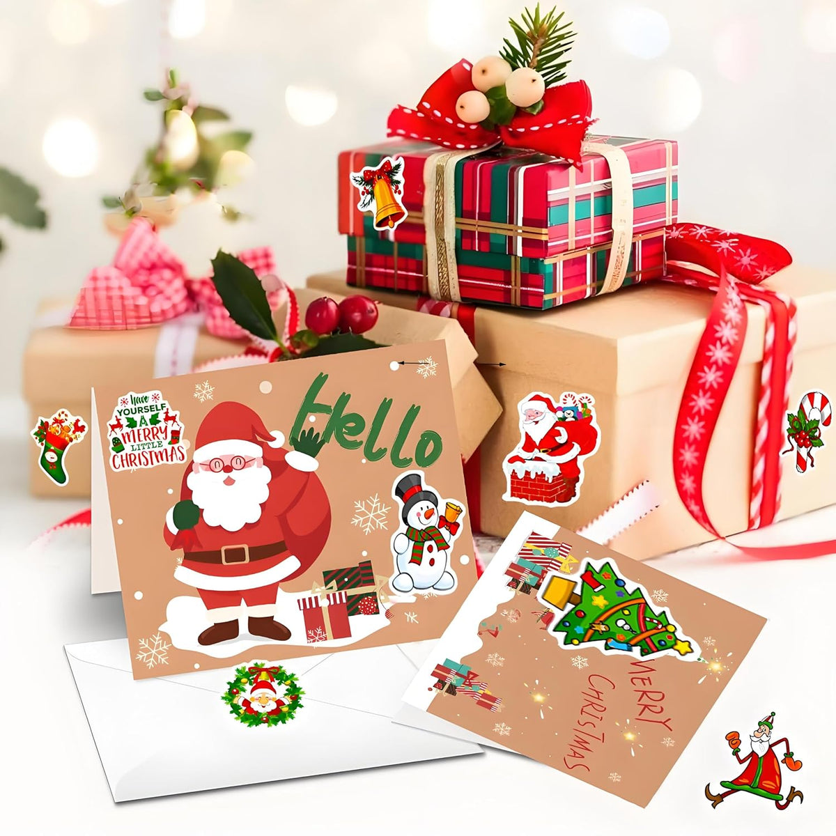 100PCS Vintage Christmas Stickers - Christmas - image 4
