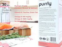 Purrly Low Calorie Premium Lickable Cat Treat Topper Healthy Chicken Variety Bundle (90 Count) Human-Grade Protein Sources with Functional Nutrients Wet Squeeze Creamy Purée Grain-Free Non-GMO